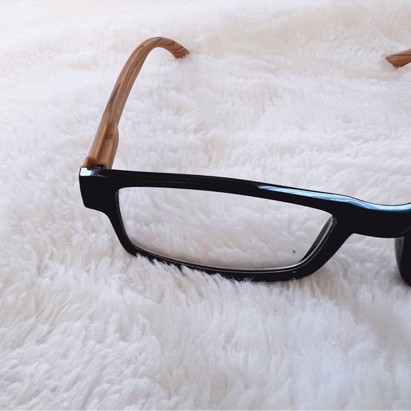 Rory Black & Dark Wood Rectangular Readers - Picture 9 of 10